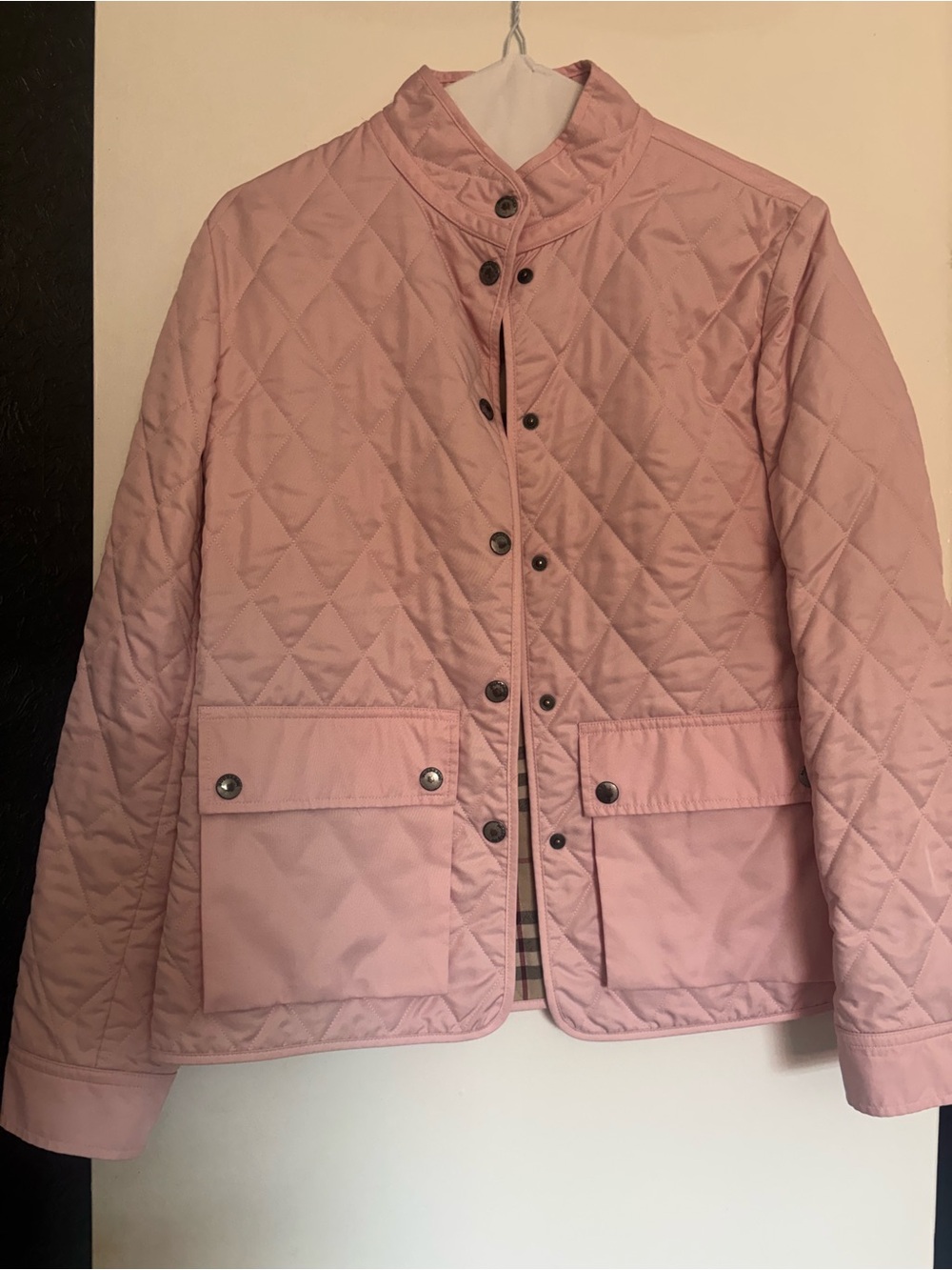 Burberry Quilted Blush Pink Lightweight Puffer Jacket
